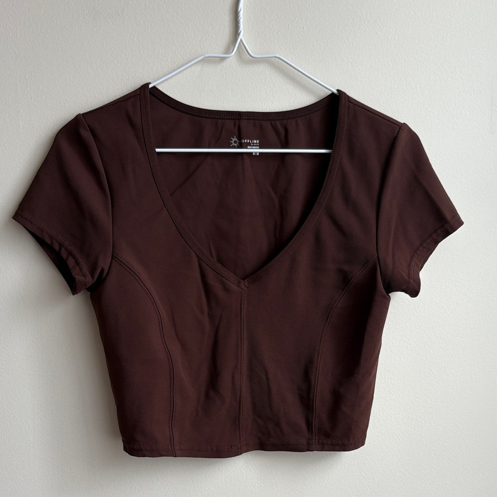 Offline By Aerie Brown Top